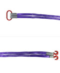Beefy Heavy Duty Lifting Slings With Hooks 5 Ft 2 Pack Polyester Webbing Rigging Straps 4,409 Lb Capacity Purple For Engines Cranes Hoists