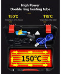 Illustration of 3200W Beast High Power Handheld Steam Cleaner showing double ring heating tube at 150°C and outlet at 115°C