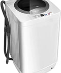 Full Automatic Portable Washer And Dryer Combo Featuring Built In Pump Drain 8 Lbs Compact Laundry Spin Dryer side angle view
