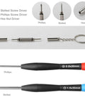 Eyeglasses And Sunglasses Repair Kit With Screws Tweezers Screwdrivers And Stainless Steel Nuts Includes 13 Screw Sizes Handy Multi Tool Gear For Glasses Watches Jewelry And Electronics Easy To Use Must Have displaying screwdrivers, slotted and Phillips head tools.
