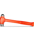 Dead Blow Ball Peen Hammer 36 Oz Orange Handle, side view, showcases heavy duty, shot-filled design for metalwork precision.