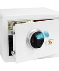 Biometric Fingerprint Home Safe With Quick Access Digital Lock Box 1.2 Cubic Feet White For Cash Jewelry And Important Documents