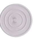 Universal 3 Pack Silicone Drain Stopper Plug 4.5 Inch No Leak Bathtub And Sink Blocker Flexible Kitchen Bathroom Travel Drain Insert Food Grade showing top view of round silicone plug