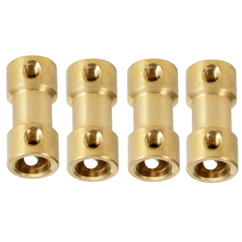 Five Pack 5Mm To 6Mm Bore Rigid Brass Shaft Coupling Motor Connector For Precise Machine Linkage L20Xd9