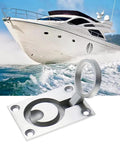 Stainless Steel Flush Pull Ring Handles 304 2 Pack Hidden Recessed Furniture Pulls with Yacht Background