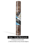 Peel And Stick Marble Countertop Vinyl Wrap 15.8 By 197 Inch Self Adhesive Brown Marble Waterproof Kitchen And Bathroom Cover Roll