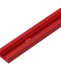 Close-up of red anodized track for Aluminum T Track Miter Jig For Woodworking Router Table with T Slot, 300-600mm options.