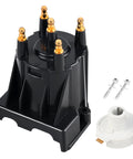 Distributor Cap And Ignition Rotor Kit For 3.0L 4 Cylinder Marine Engines With EST Ignition System Replacement Fits 811635Q2 And 185280 No Fuss Easy Install Tune Up Kit showing kit components with brass contacts.