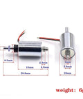 Mini Round 10mm Solenoid Electromagnet With 7.4V 9V 12V DC, Suction Push Pull Type, 5.5mm Plunger Stroke, shown with dimensions