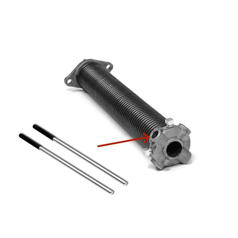 2 Pack Winding Rods With Grippy Antiskid Handle For Safe Torsion Spring Winding And Unwinding In Garage Doors And More Black Heavy Duty