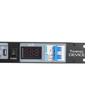 Hella Reliable 10 Outlet Power Sequencer Conditioner With 2000 Watt Surge Protection For Pro Audio Studios And Home Theater Digital Voltmeter Display Plus Quick Charge USB Ports Built Tough To Eliminate Gear Killers LCD voltage display and USB port interface.