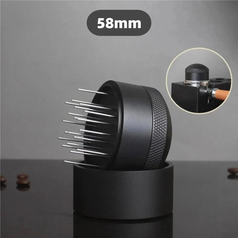 Top Tier Wdt Tool For Espresso Buffs Cuts Ground Clumps Dead Flat And Levels Your Coffee Bed For Creamy Shots Designed For 53 And 58 Millimeter Portafilter Cups Handles Daily Grind Smoothly, 58mm stainless steel stirrer.