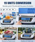 Pro Grade Digital Analytical Balance And Lab Scale With 5000 G Capacity And 0.01 G Precision with stainless steel pan in use