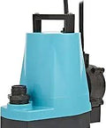 Automatic Submersible Utility Pump For Home Basement And Jobsite 115 Volt 1/6 HP 1200 GPH Aluminum Body Blue Portable Transfer Pump