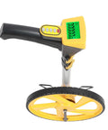 Rugged Digital Measuring Wheel With Bright Backlit Lcd And Telescoping Handle Measure Distances No Sweat Save Numbers Toggle Units Pro Pick For Daily Grind showing handle and wheel design.