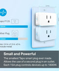 HomeKit Smart Plug Mini, 15A/1800W, Quick Setup, Works With Siri, Alexa And Google Home, UL Certified, Compact Design, Side View