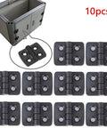 10 Pack Plastic Nylon Folding Hinge Set For Cabinets And Electrical Boxes, Quiet Soft Close, Pre Drilled Countersunk Holes