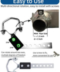 Heavy Duty Universal Muffler Exhaust Hanger Kit For 3 Inch Pipe showing rotation flexibility and screw attachment