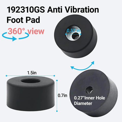 Heavy Duty Anti Vibration Rubber Feet Pads Bumpers For Air Compressors, Generators, And Pressure Washers, Reduces Noise And Vibration