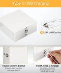 Rechargeable Battery Powered Touch Wall Sconce Set Of 2 White Small Up And Down Wall Lights Indoor Dimmable Cool White USB Rechargeable
