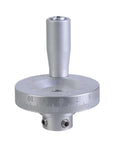 Aluminum Revolving Handwheel for Machinery and Industrial Apps With Engraved Scale Markings, side view with adjustable hole