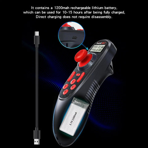 DS600 6CH 2 4Ghz RC Transmitter And Receiver Remote Controller with battery and USB charging cable