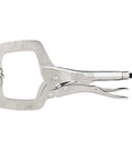 11 Inch Locking C Clamp With Swivel Pads Heavy Duty USA Made Steel Clamping Tool With PowerRing Enhanced Thread Strength