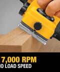 Beast Five Point Five Amp Hand Planer With Three And A Quarter Inch Cutter demonstrating precise edging at 17,000 RPM