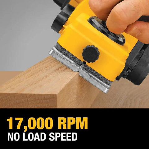 Beast Five Point Five Amp Hand Planer With Three And A Quarter Inch Cutter demonstrating precise edging at 17,000 RPM
