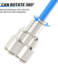 Push In Heavy Duty Pneumatic Fittings Tee And Straight Union Set One Quarter Inch OD Copper Nickel Plated rotating Y fitting
