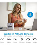Zeiss Lens Wipes 120-pack; Amazon drugstore box with glasses icon and All Lens Surfaces badge.