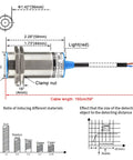 Capacitive Proximity Sensor Shield Type LJC30A3 10 JDZ diagram with dimensions and cable configuration shown.