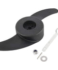 Two Blade Nylon Propeller For Electric Trolling Motor Outboard Power Prop Kit Includes Prop Pin And Nut Black Finish 2.9 Hub 3.2 OD