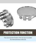 Top Shelf Silver Wheel Center Caps 4 Pack Durable Abs Steel Hubcovers For Cars And Suvs Install In No Time Flat Rust Resistant showing hub cap design.