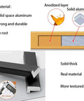 Cross-section view of 12 Pack Black Aluminum Cabinet Handles Six And A Quarter Inch Center To Center 160mm Tilted Solid Drawer Pulls with material details