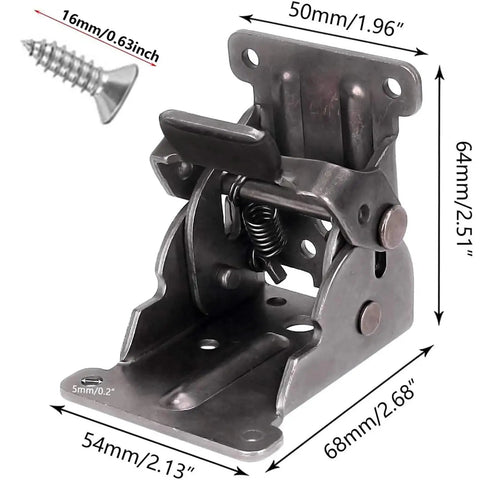 Dang Sturdy Foldable Hinges For Coffee Tables And Wooden Stools 90 Degree Right Angle Self Locking mount kit with spring mechanism.