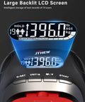 Close-up of electronic display on Dual Function Grip Strength Tester And Adjustable Resistance Hand Gripper For Sports Training.