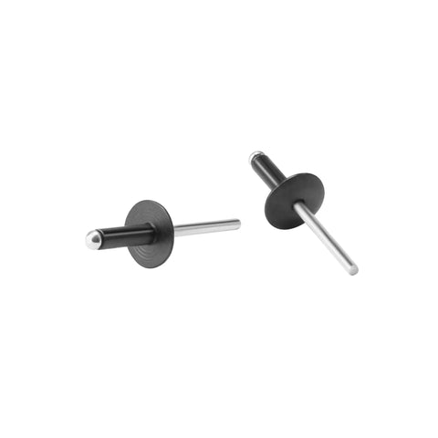 100 Pack Black Large Flange Blind Rivets 3 16 X 5 8 Inch Grip Heavy Duty Aluminum Construction Zero Sweat Clamping Rock Solid Joints No Nonsense Fastener Kit For Auto Repair And Heavy Fabrication
