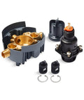 Rite-Temp Pressure Balancing Shower Valve Body And Cartridge Kit With Service Stops Loose 5.0 GPM components on white