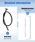 Heavy Duty 12V Under Dash Car Air Conditioner Evaporator with drain hose and mounting brackets for secure installation.