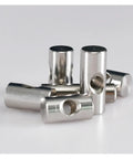 Furniture Barrel Nuts 10 Pack Set With Thumb Screws Cross Dowel Slotted Horizontal Hole Nut M4 M5 M6 on white background