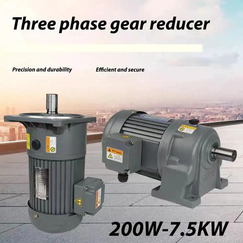 Heavy Lifting Three Phase Gear Reducer 380V Horizontal Variable Frequency Speed Motor With Real Muscle Industrial Drive 200W To 7500W Power And Rock Solid Everyday Reliability