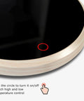 Close-up of Electric Coffee Mug Warmer And Bottle Cooler With Smart Touch Temperature Controls on/off button and touch controls.