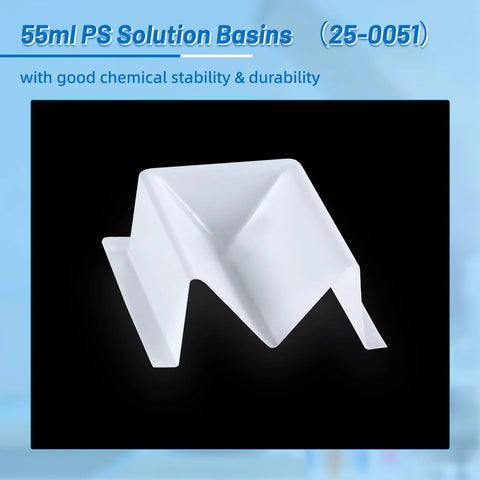 55ml PS solution basin, white, single-channel reagent reservoir