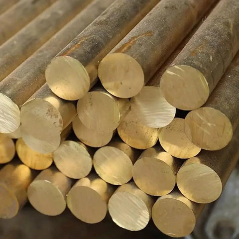 Heavy Duty Solid Brass Round Bar Rod, Mill Straight Raw Metal Stock For Lathe Machining, No Fluff Hardware Fabrication And Diy Crafting Projects, 50x100mm One Piece stacked and aligned for machining.