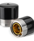 Racewill 1.98-inch trailer wheel bearing protector caps, chromed stainless steel with dust cap, 2-pack