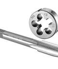 M16 X 1.5 Tap And Die Set For Right Hand Machine Threads, Pro Grade Tap And Round Die Kit With Straight Flute Design