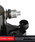 Close-up of the male connector and dust cap for the Heavy Duty Twenty Ton Hydraulic Angle Iron Cut And Bend Machine.