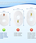 Size comparison chart for Rocket Vacuum Filter Replacement Kit Nine Pack With Foam Pre Motor And Post Motor Felt Filters.