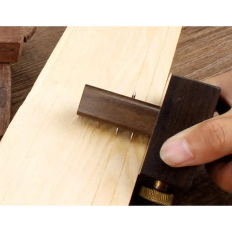 Heavy Lifting Wood Marking Gauge With Rugged Brass Slider And Broad Adjustable Span marking sharp lines on wood.